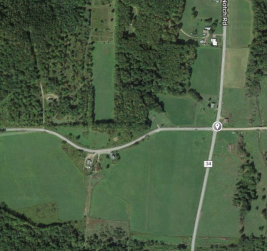 Intersection of W. Notch Rd (34) and Blaine Rd/Watson Rd, Friendship, NY 14739